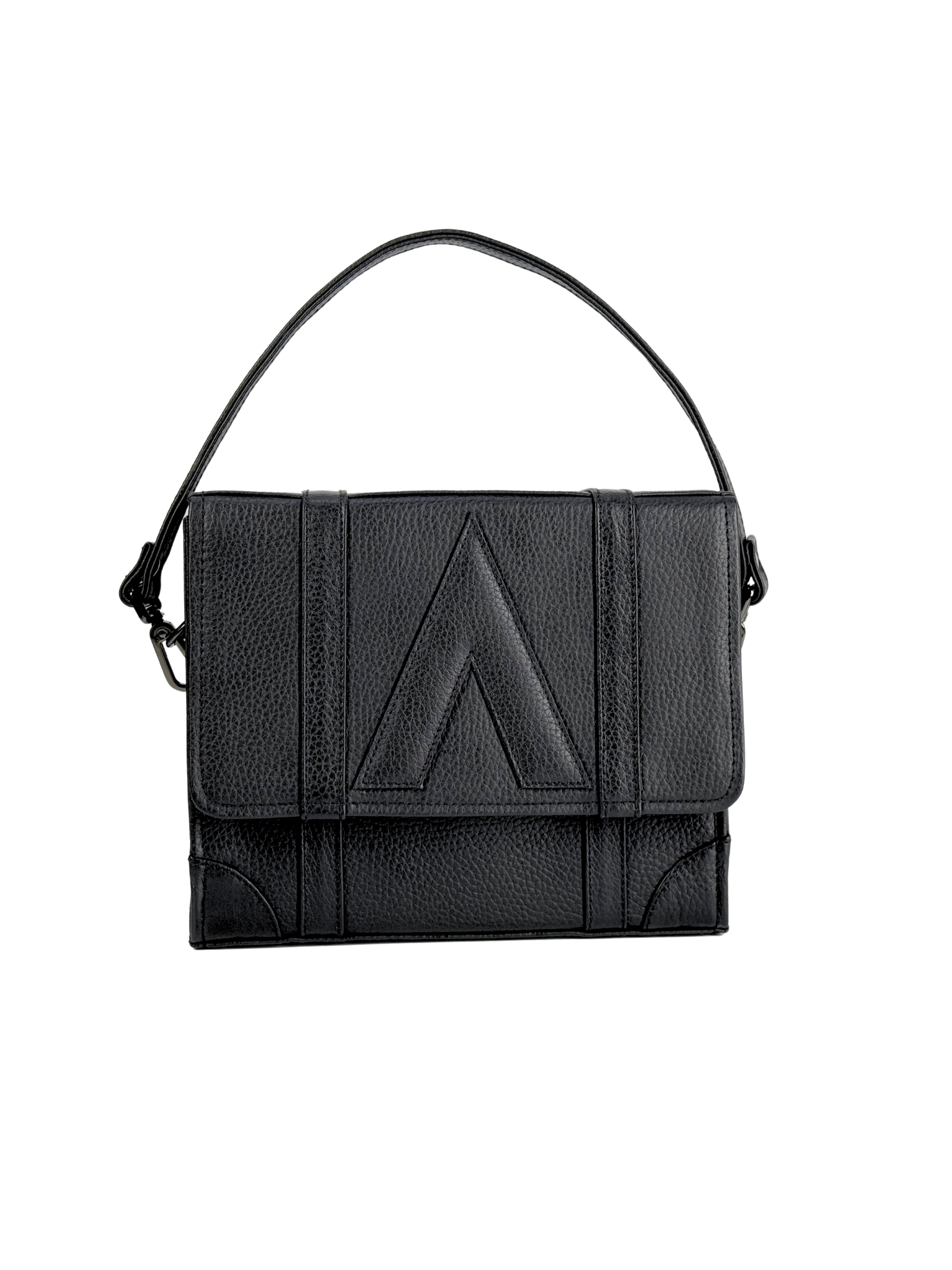 Attaché Case LX – Dual Strap Genuine Leather Bag in Black