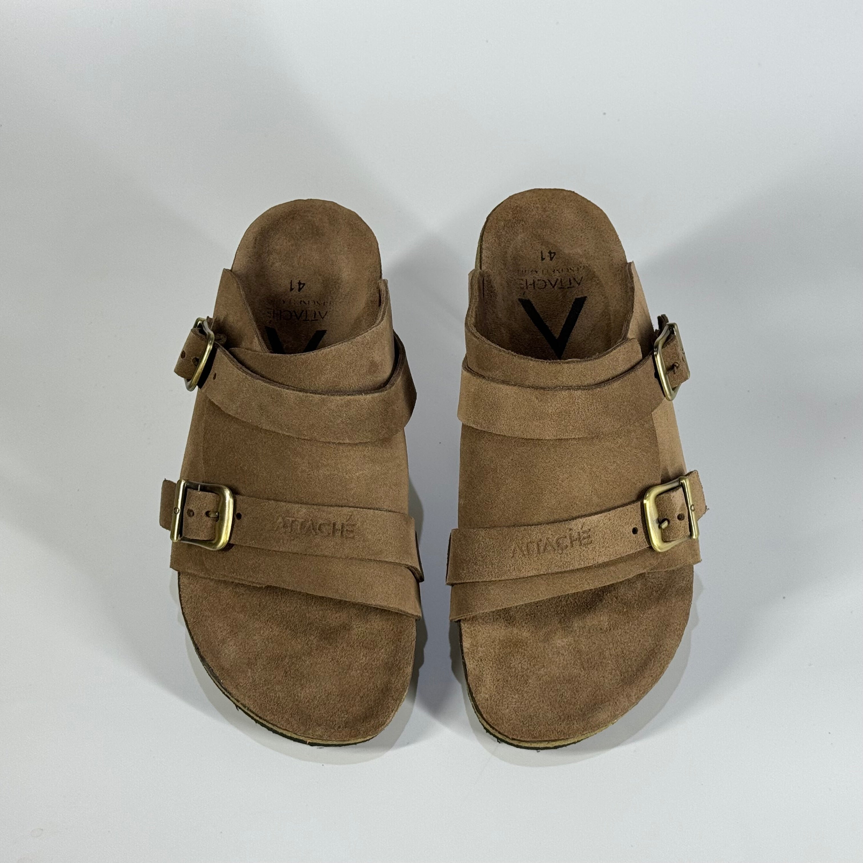 Passeo Double Buckle Genuine Leather Slip-on "Mocha V3”