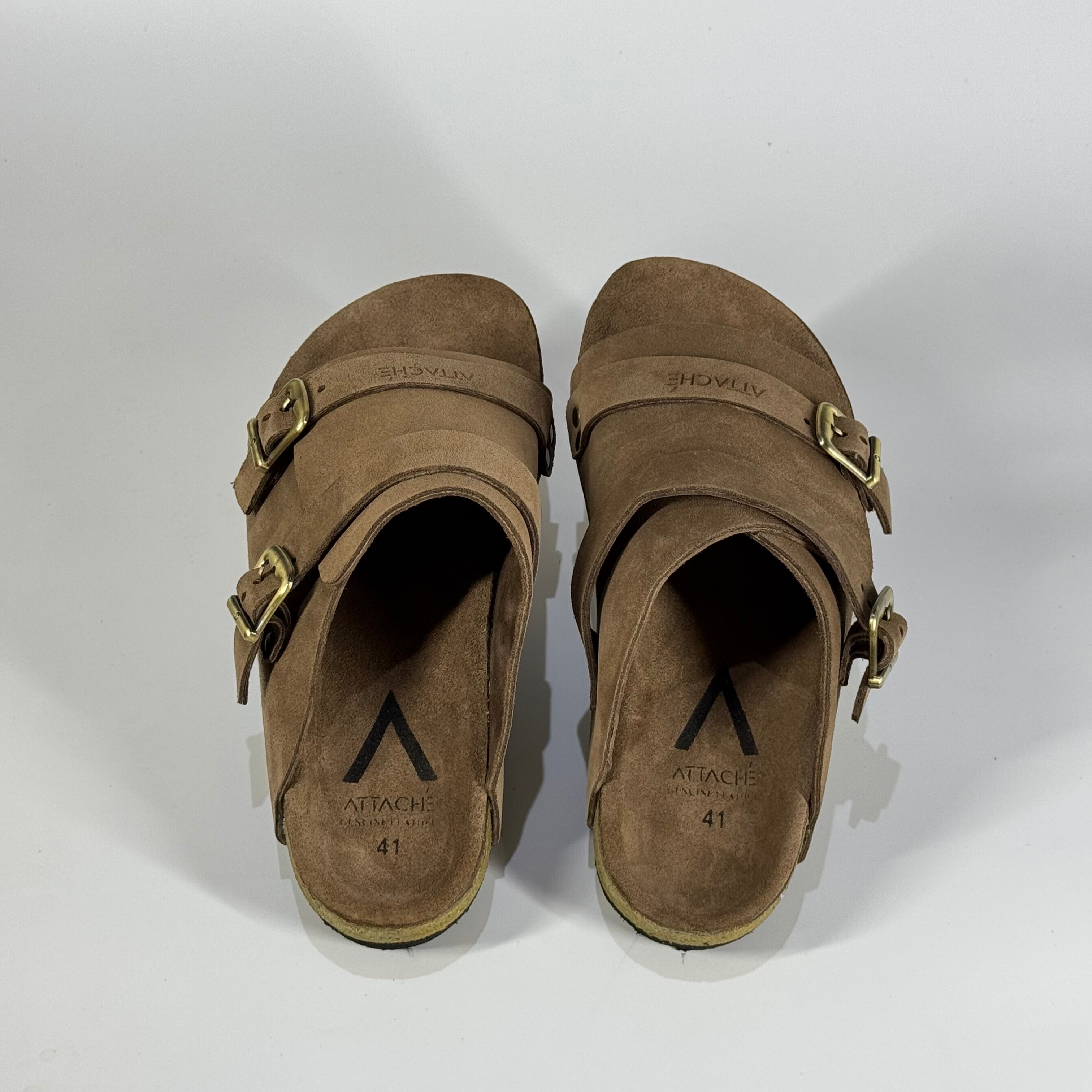 Passeo Double Buckle Genuine Leather Slip-on "Mocha V3”