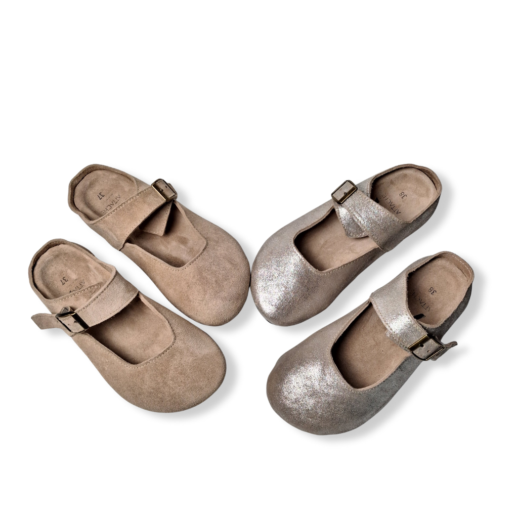 Merry Jane Clogs V1 Genuine Leather in Gray