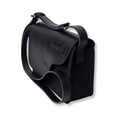 Attaché Latch Mini in Black Cowhide Leather