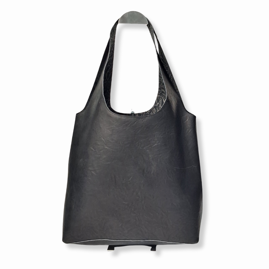 Arch Sack Genuine Leather Tote - Crumpled Black