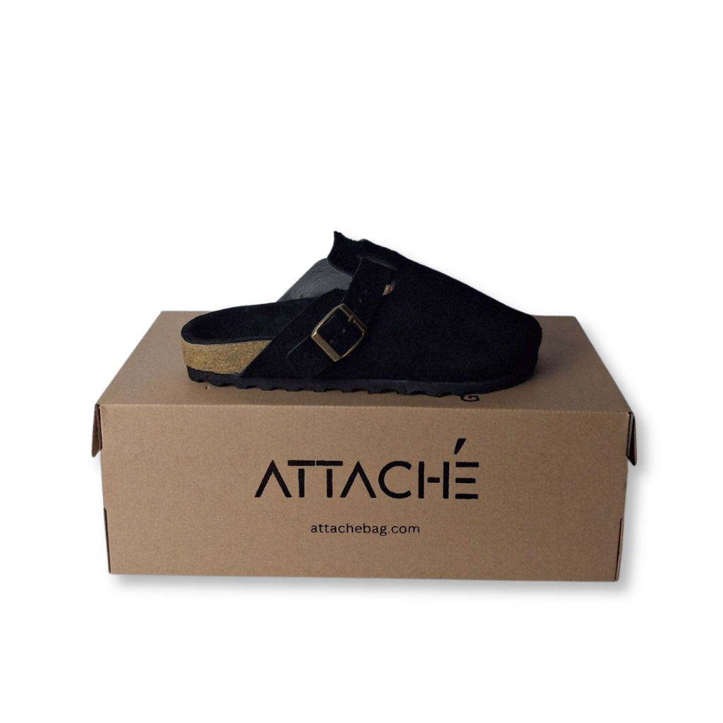 Clogs Blackout Suede Leather