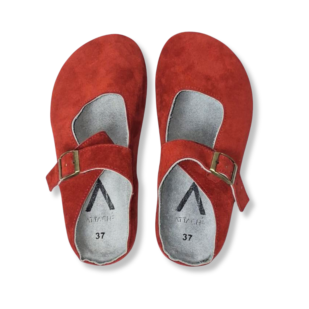 MJ Clogs V2 Non-Slip Scarlet Red Suede Leather