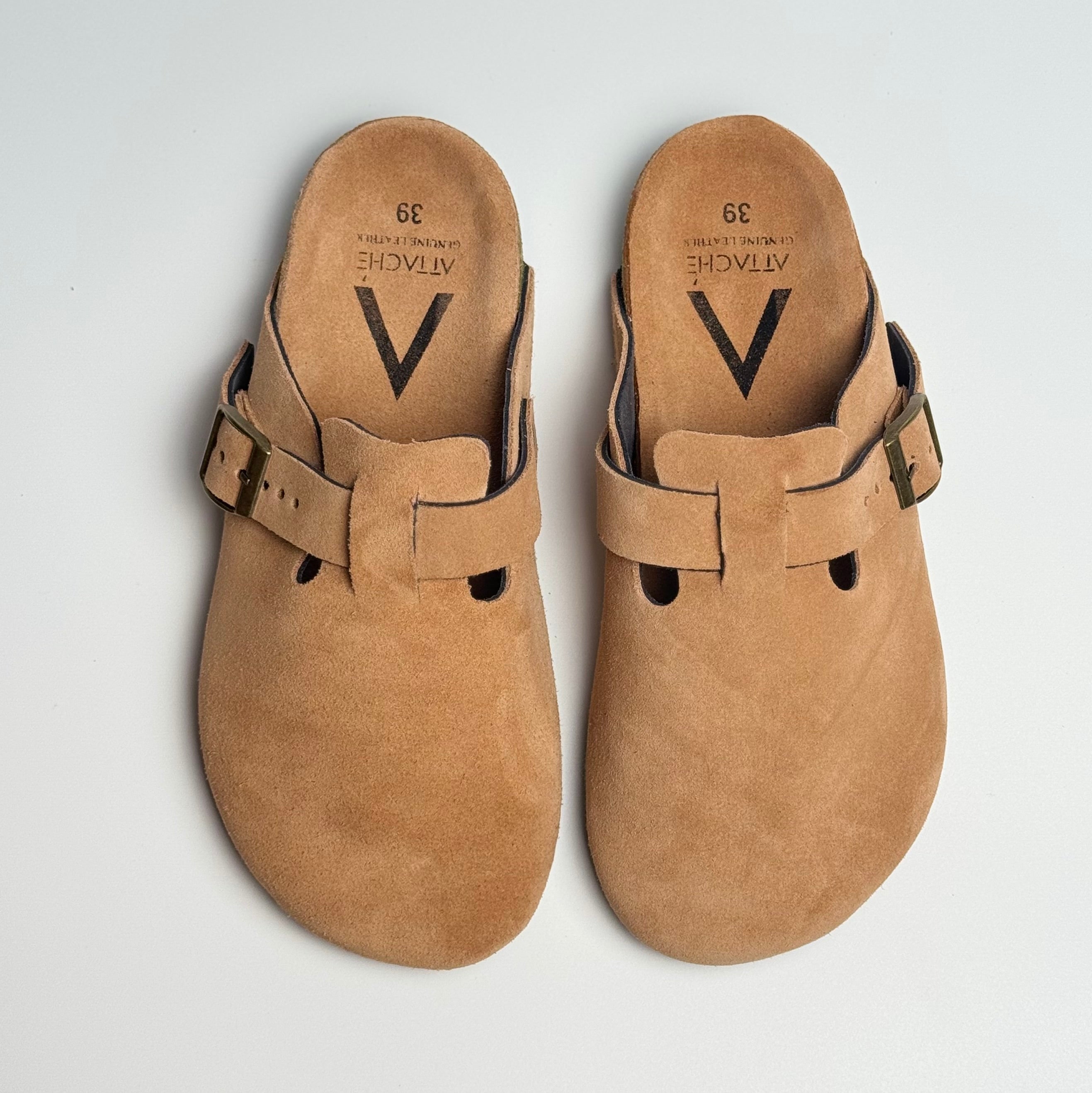 Clogs Genuine Leather Suede “Salmon”