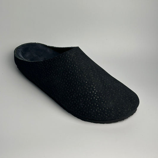 Mule Premium “Black Mesh Leather”