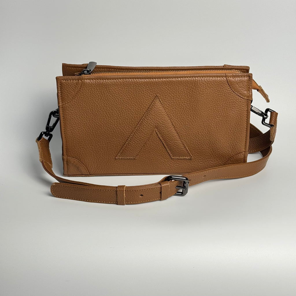 Attaché Clutch+ - Genuine Leather Clutch with Strap “Brown”