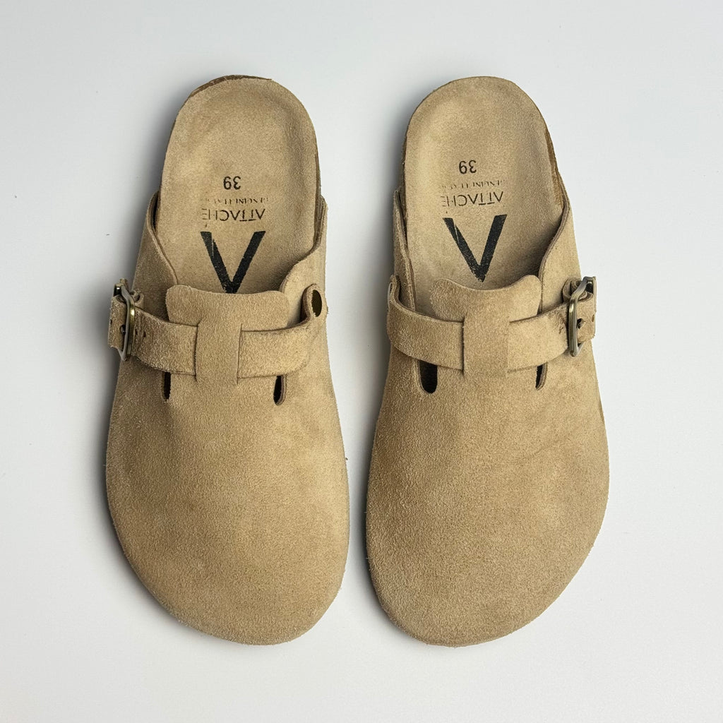 Clogs Genuine Leather Suede "Hazelnut"