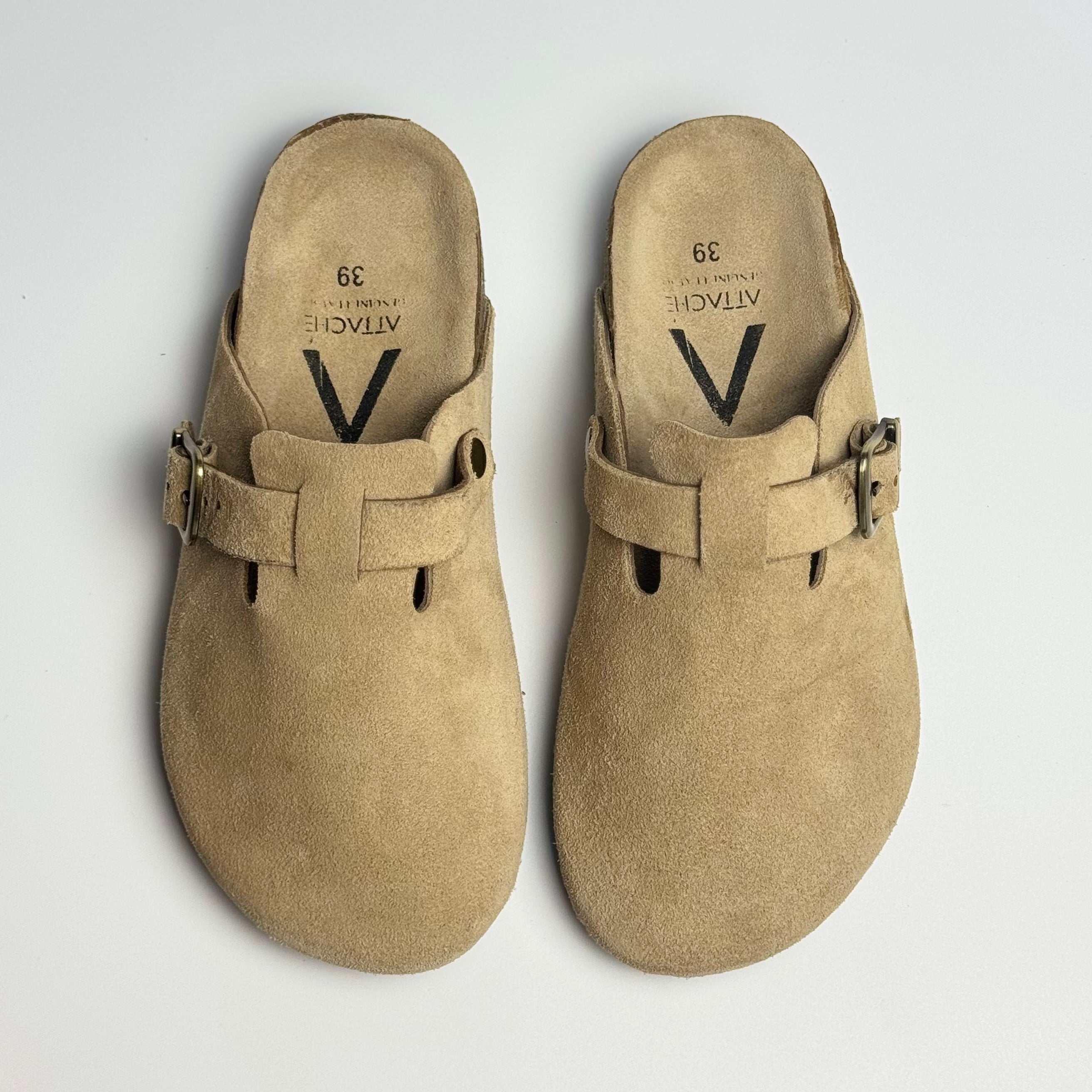 Clogs Genuine Leather Suede "Hazelnut"