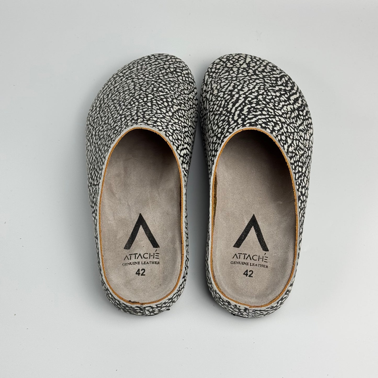 Premium Mule Genuine Leather “Elephant Print”