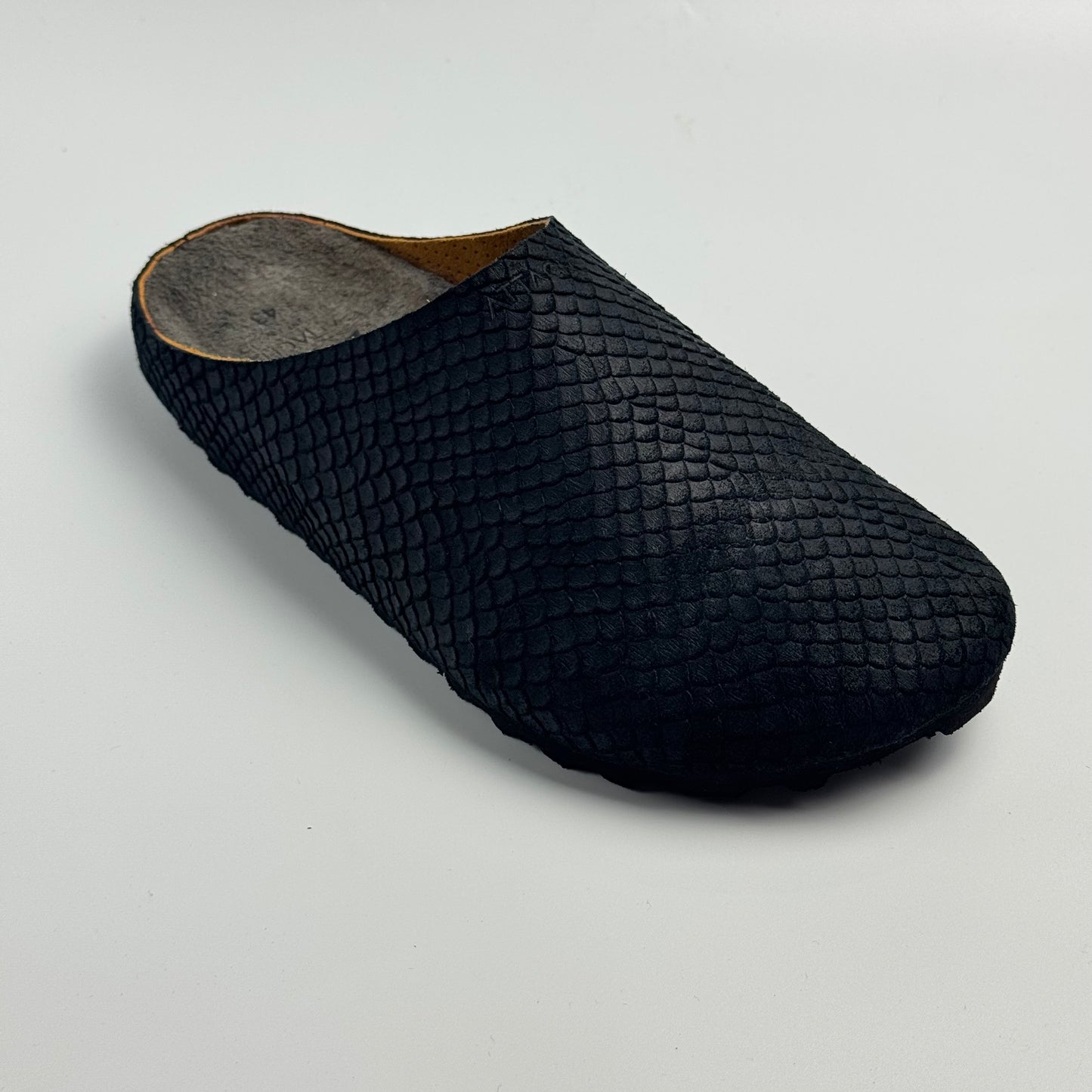 Mule Dragon Skin “Black” Limited Ed - Genuine Leather