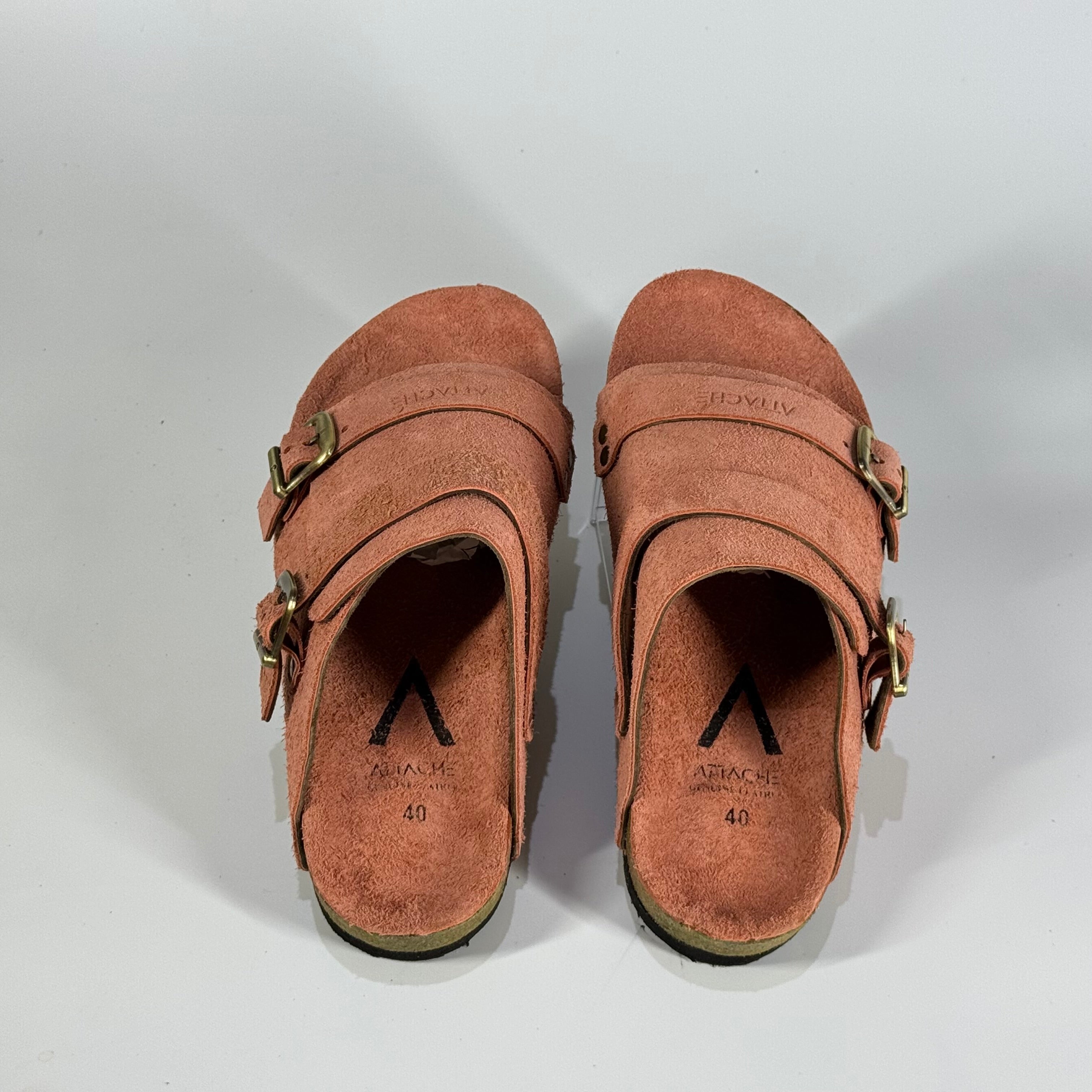 Passeo Double Buckle Genuine Leather Slip-on  “Salmon”