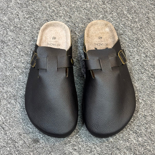 Clogs Premium Black Tumbled Leather V2