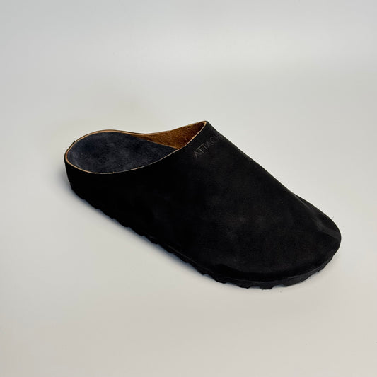 Mule Premium “Black Nubuck Leather”