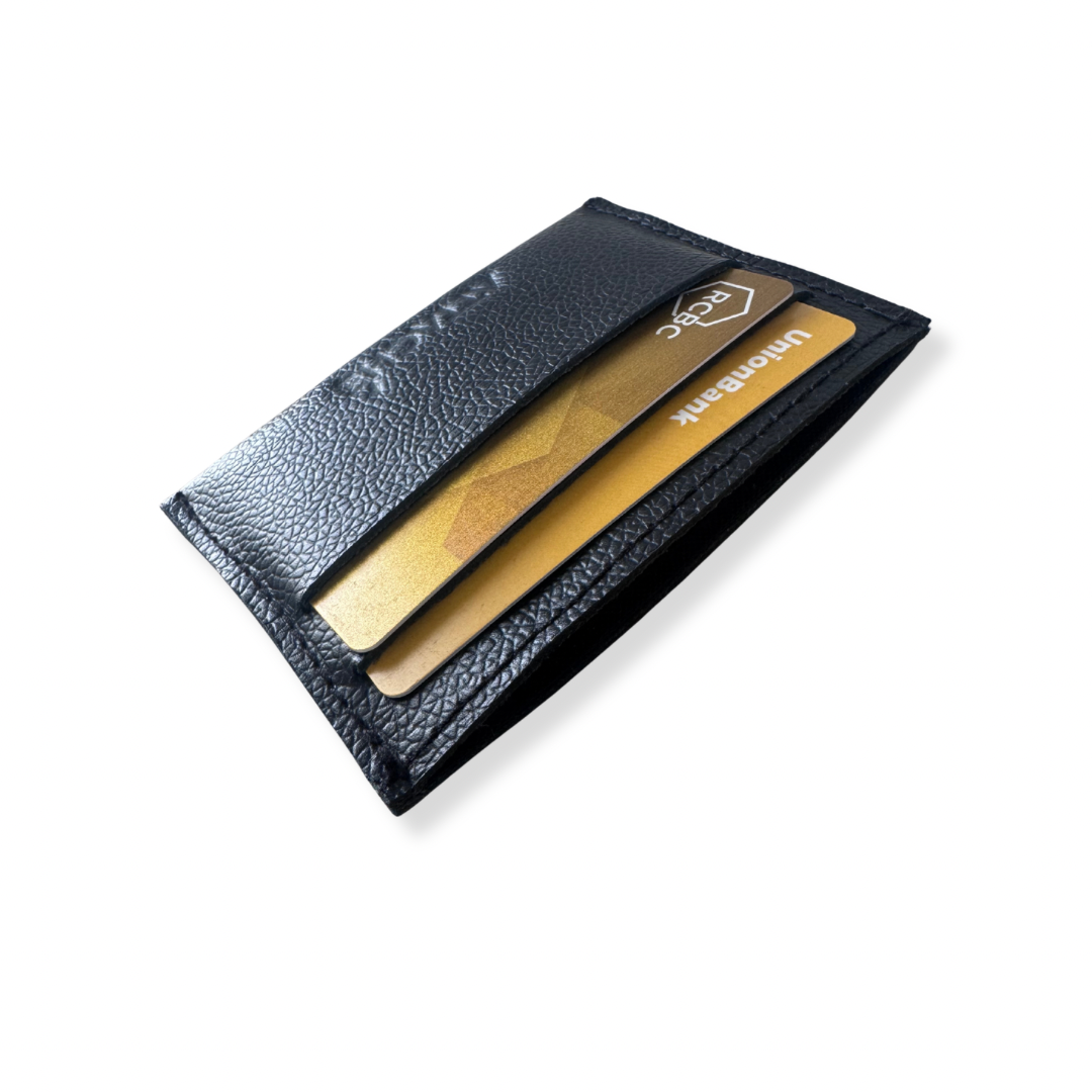 Slimslip Genuine Leather Card and Bill Holder in Black