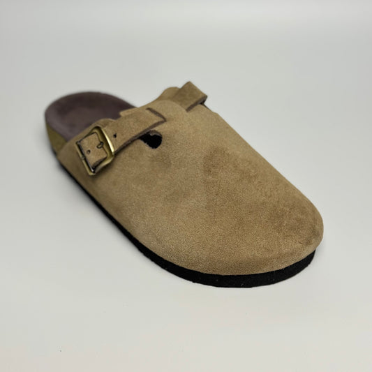 Size 40, 41 - Clogs Premium Genuine Leather Slip-on “Army Brown”