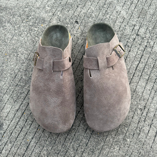 Mother's Day Sale: Clogs Taupe Genuine Suede