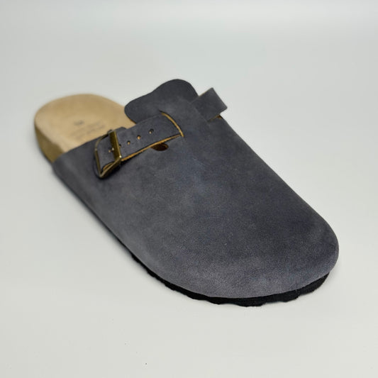 Clogs Premium Genuine Leather Slip-on “Midnight Gray”