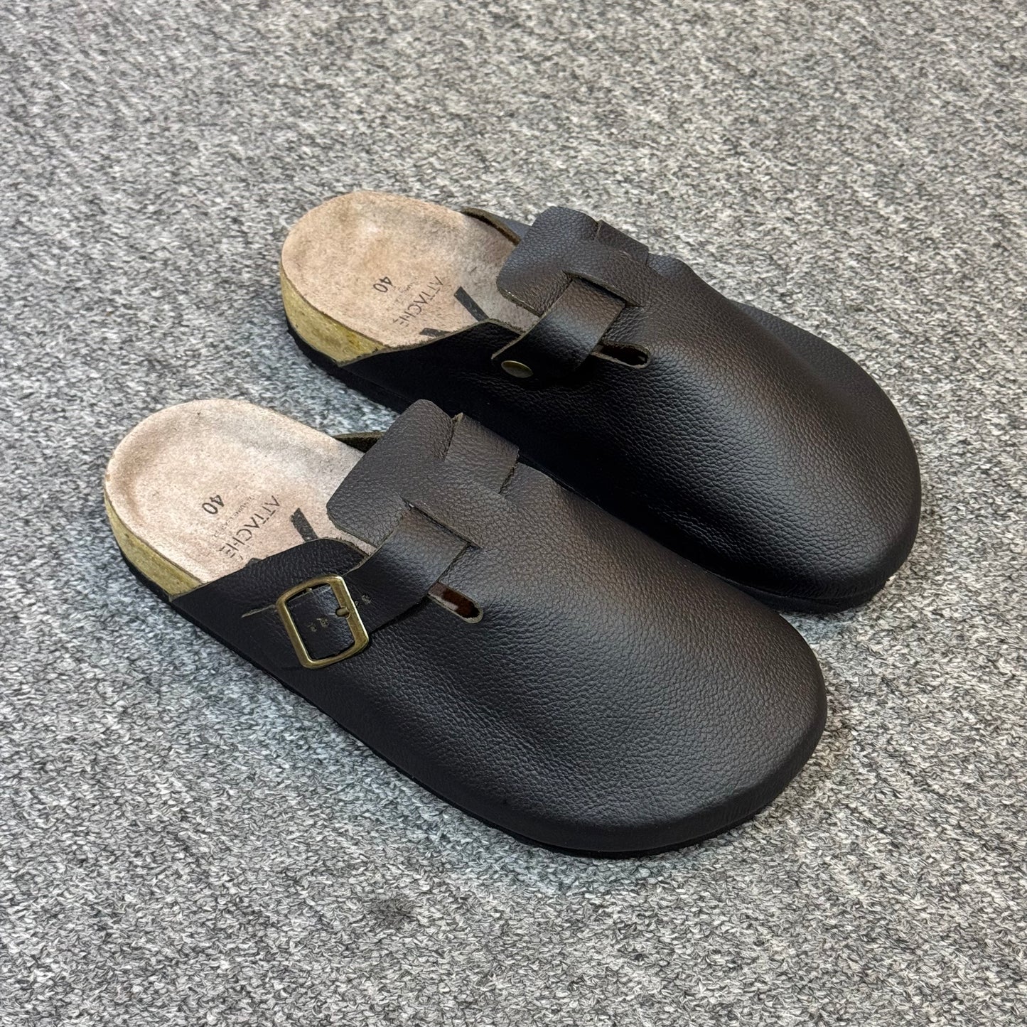 Clogs Premium Black Tumbled Leather V2