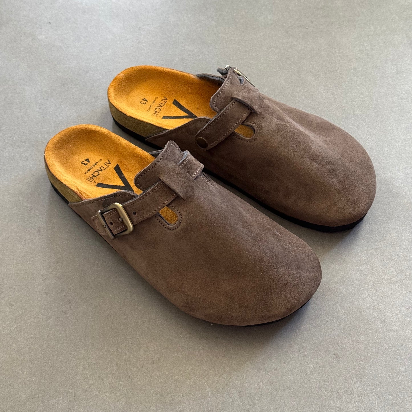 Size 43 Passeo Clogs Genuine Suede Leather Proto #1