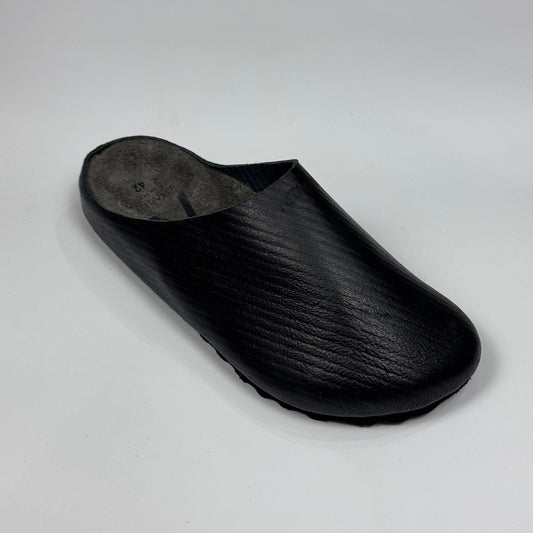 Premium Mule Genuine Suede Leather “Black Tumbled”