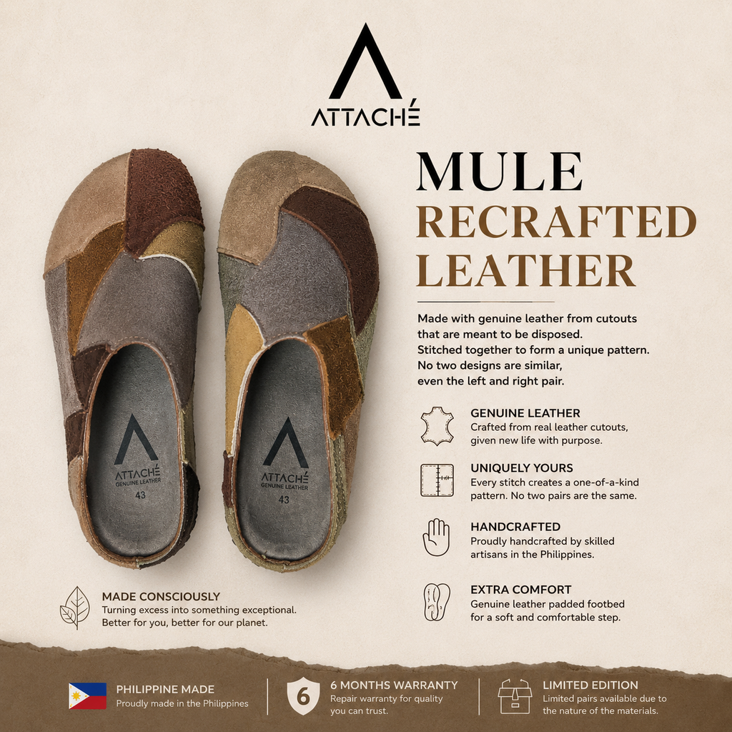 Mule Recrafted Leather (Genuine Retaso Cowhide Leather)