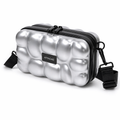 Silver Bubble Hardshell Mini Luggage Bag