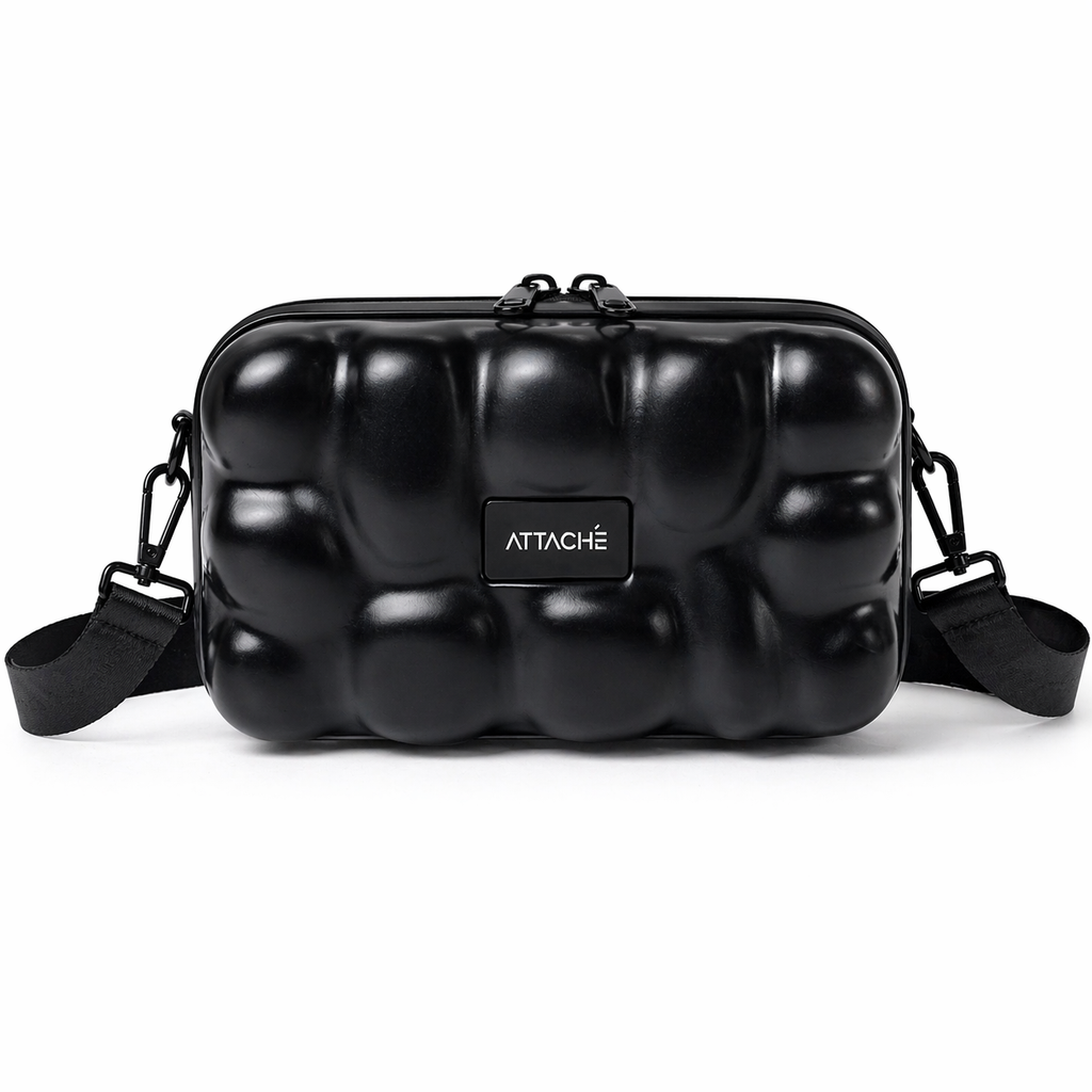Black Bubble Hardshell Mini Luggage Bag