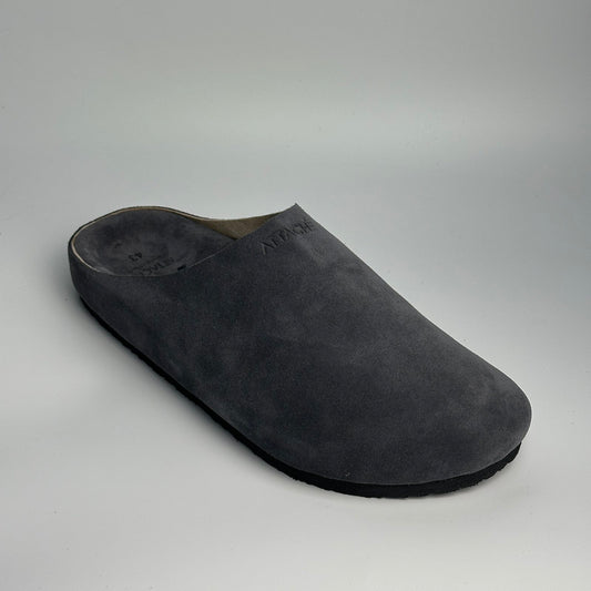 Premium Mule Genuine Suede Leather “Gray”