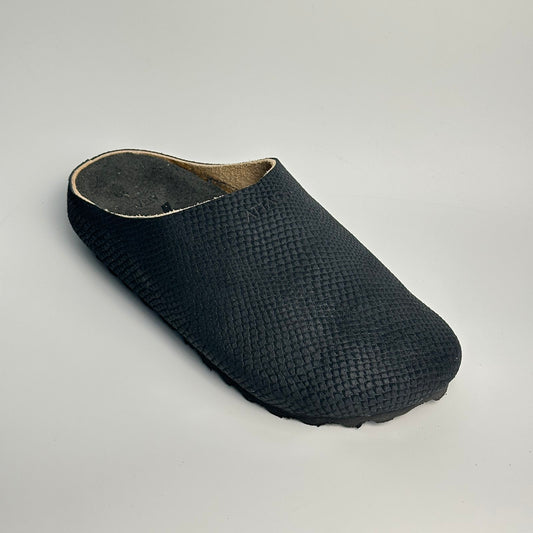 Size 39 LAST PAIR - Mule Dragon Skin “Black” Limited Ed - Genuine Leather SALE