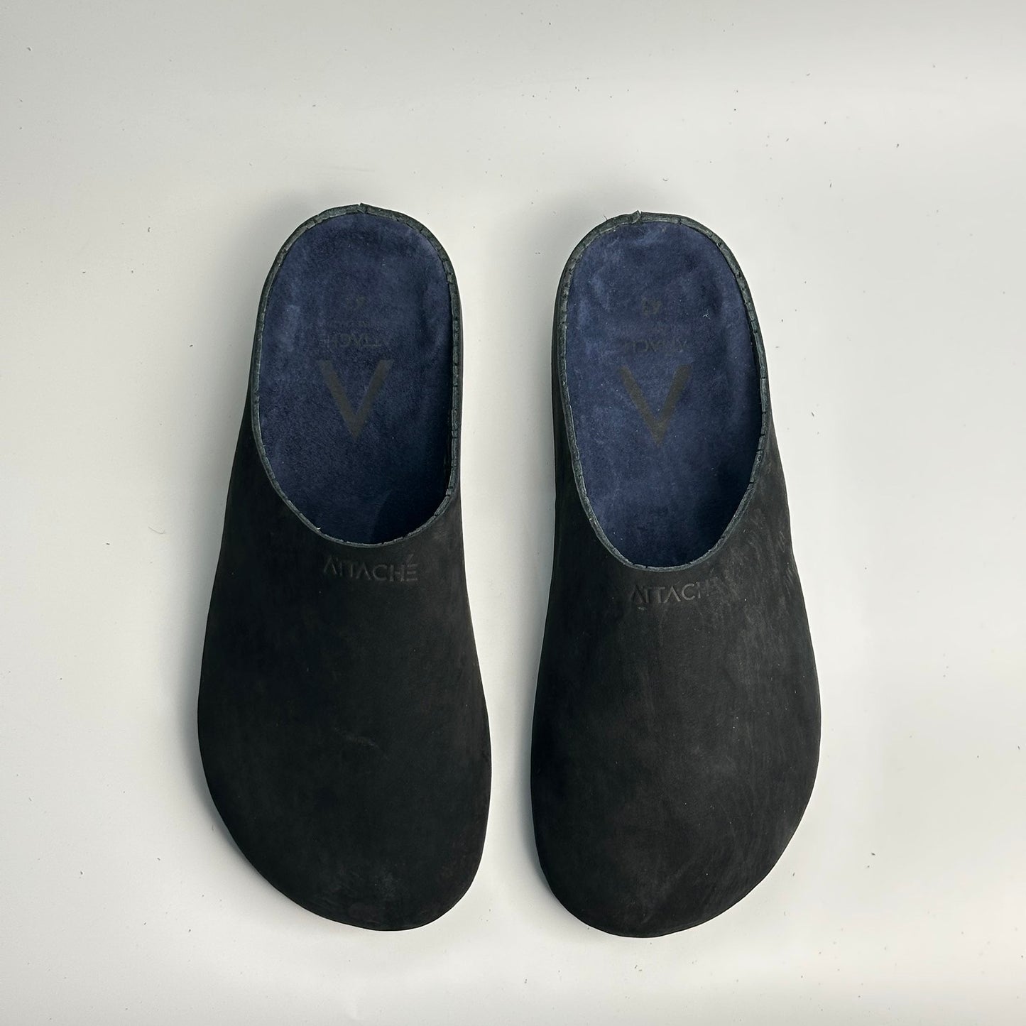 Mule Premium “Black Nubuck Leather”