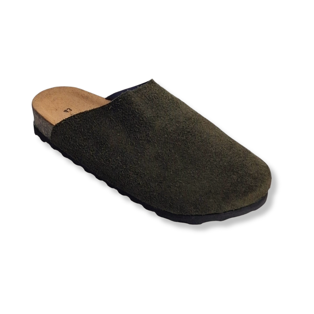 Mule V2 Army Green Suede Leather