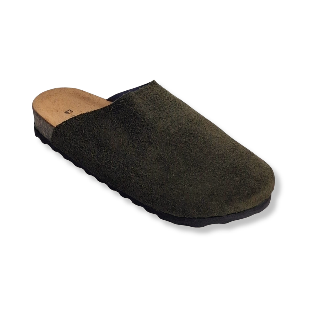 Mule V2 Army Green Suede Leather