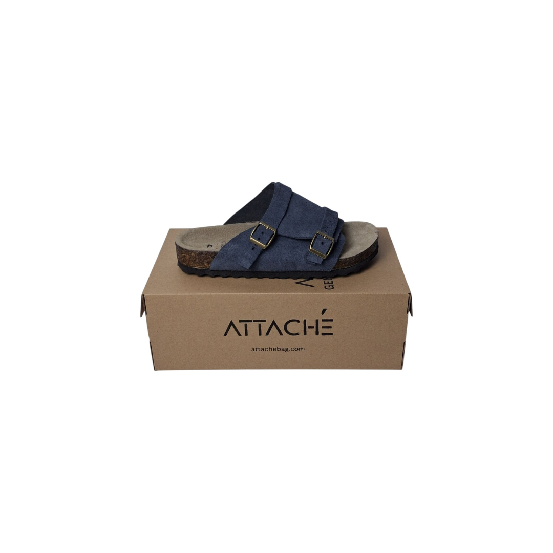 Passeo Double Buckle 2026 Navy Suede Leather
