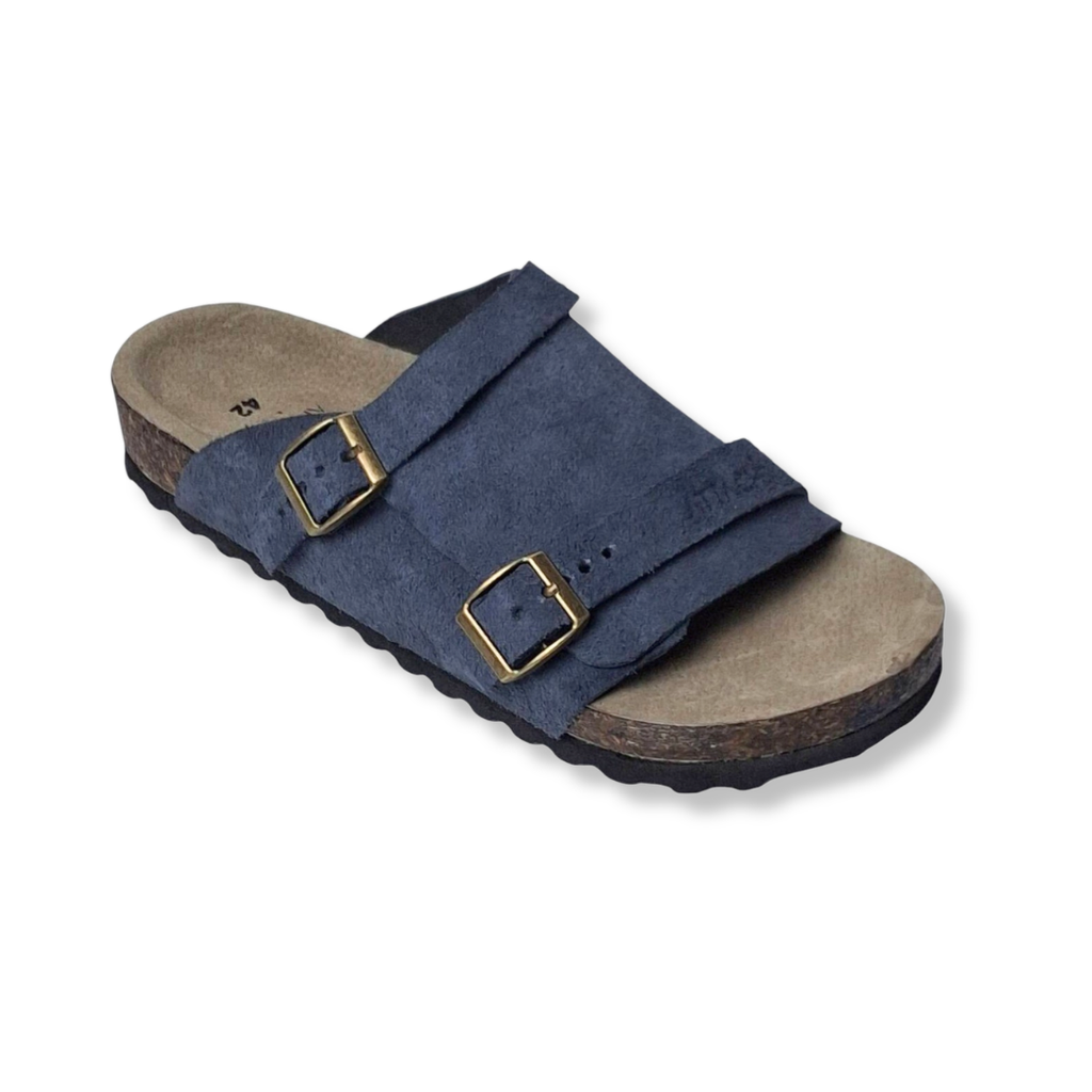Passeo Double Buckle 2026 Navy Suede Leather