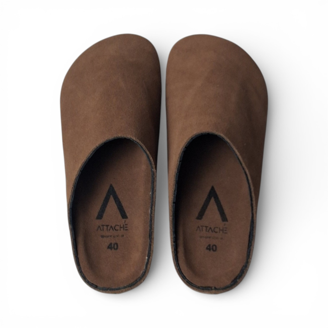 Mule Mocha Suede Leather