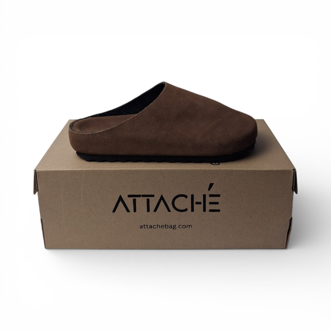 Mule Mocha Suede Leather