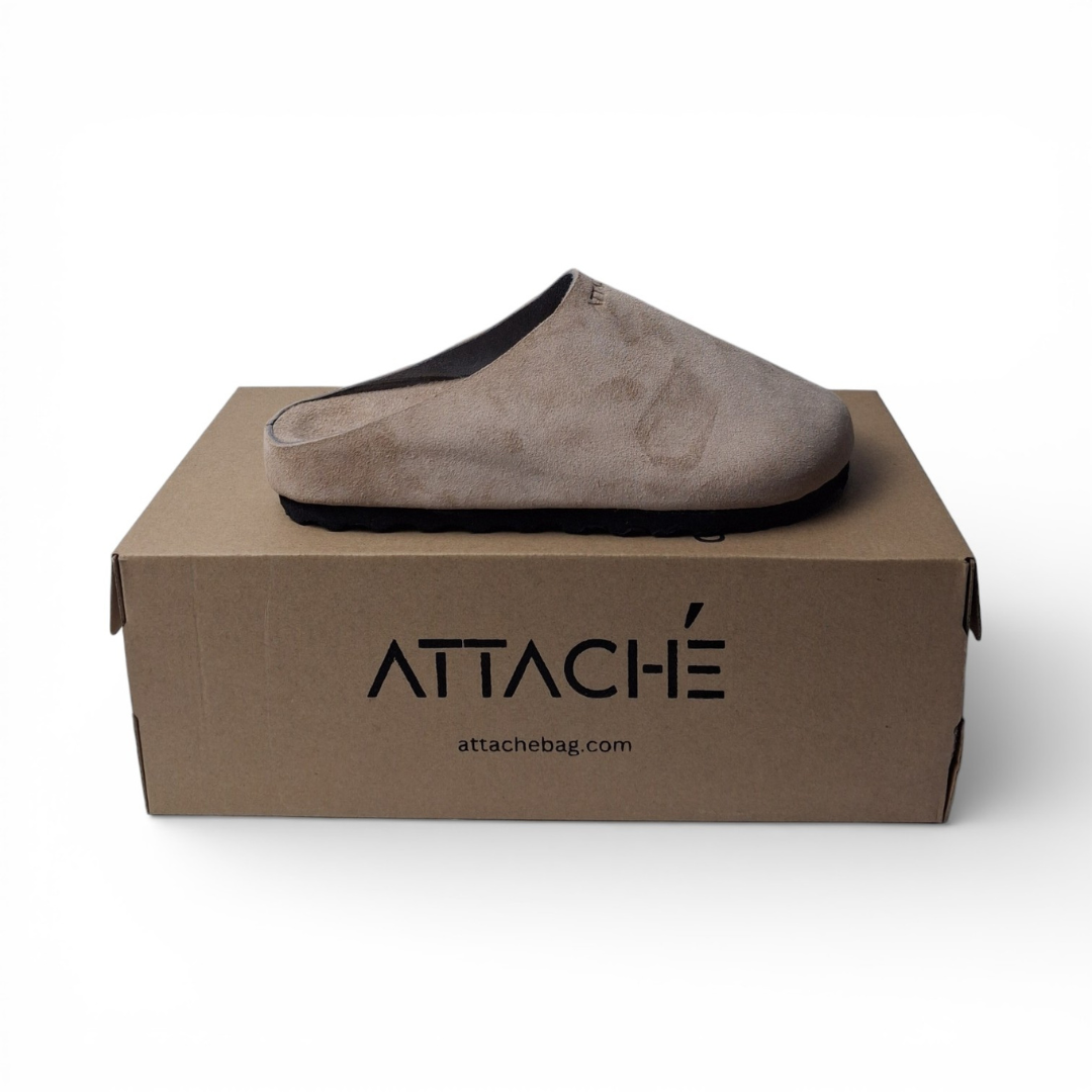 Mule Nude Suede Leather