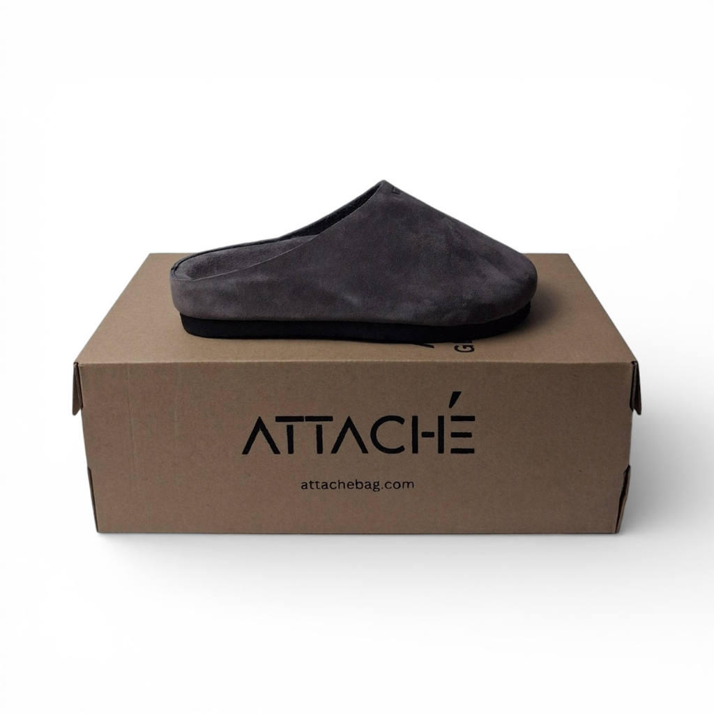 Size 36 - Mule Dark Gray Suede Leather