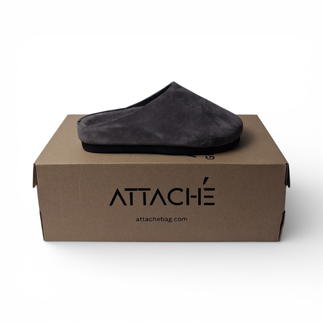 Size 36 - Mule Dark Gray Suede Leather