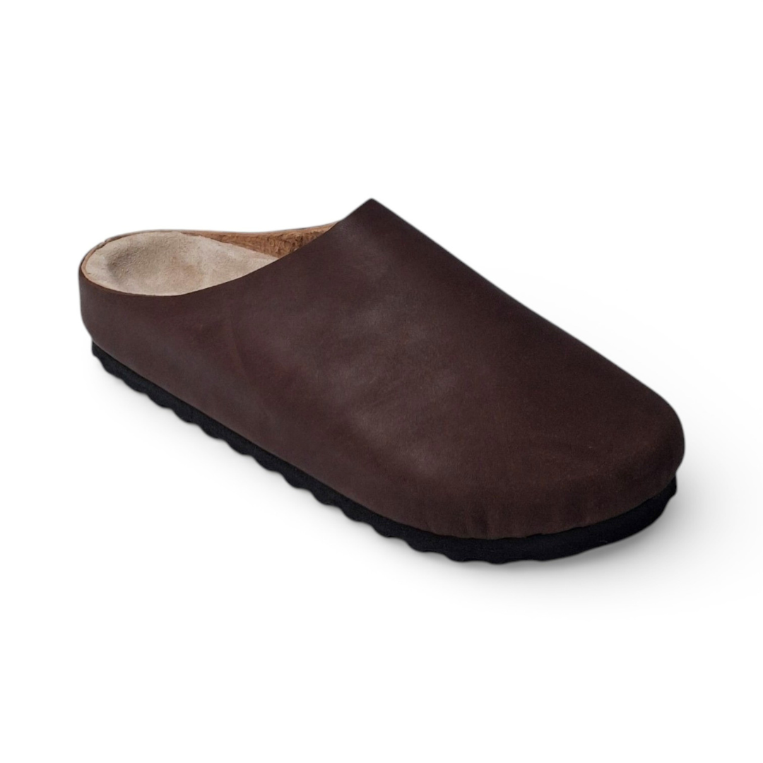 Mule Dark Mocha Napa Leather