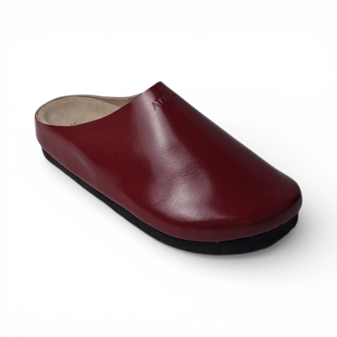 Mule Scarlet Red Napa Leather