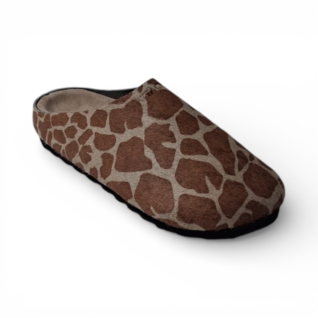 Size 37, 38, 42 - Mule Giraffe Suede Leather