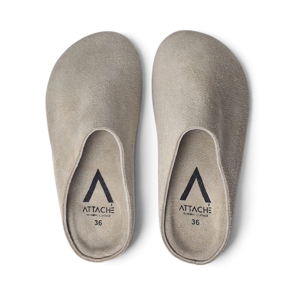 Mule OffWhite Suede Leather
