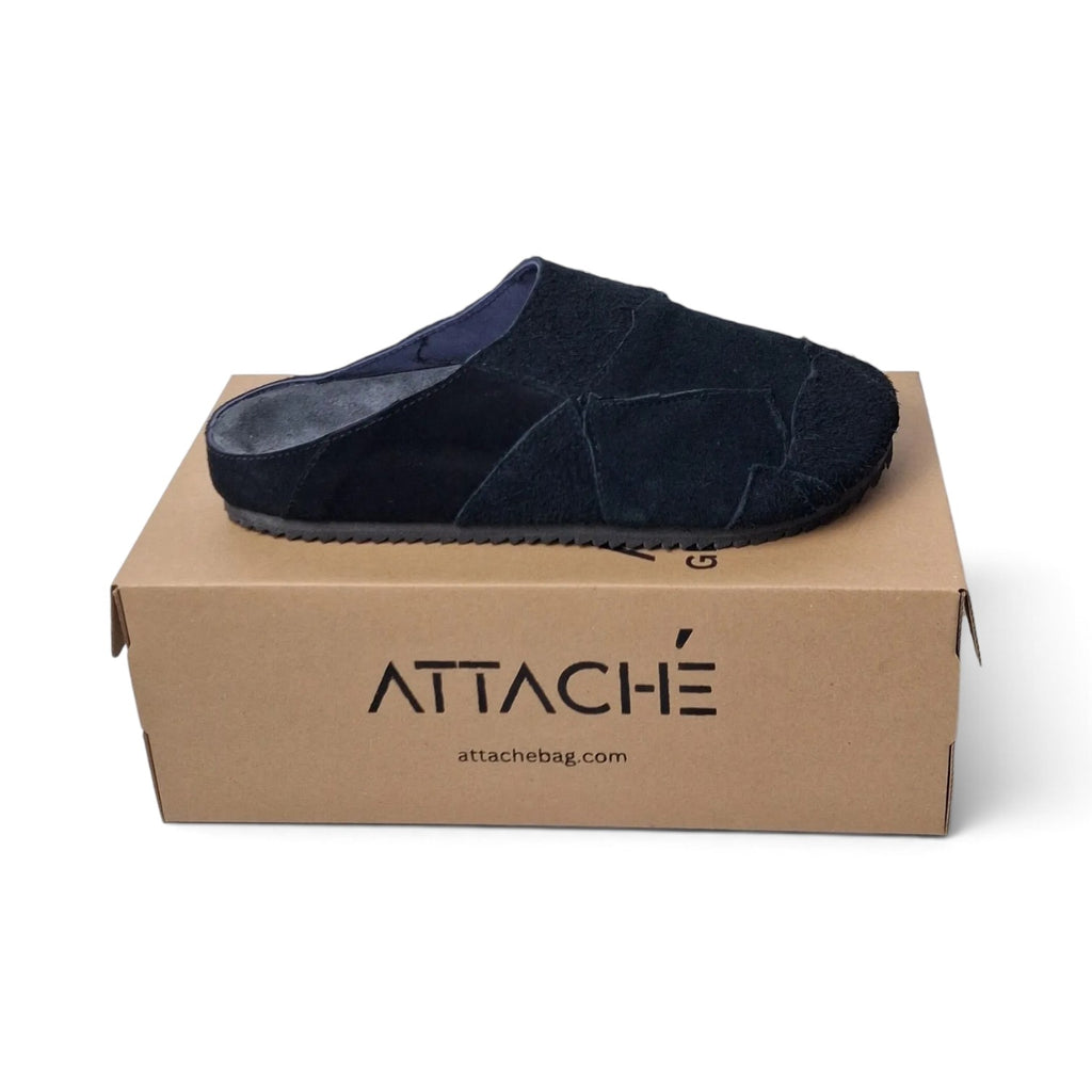 Mule Recrafted Black Cowhide Leather