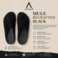 Mule Recrafted Black Cowhide Leather