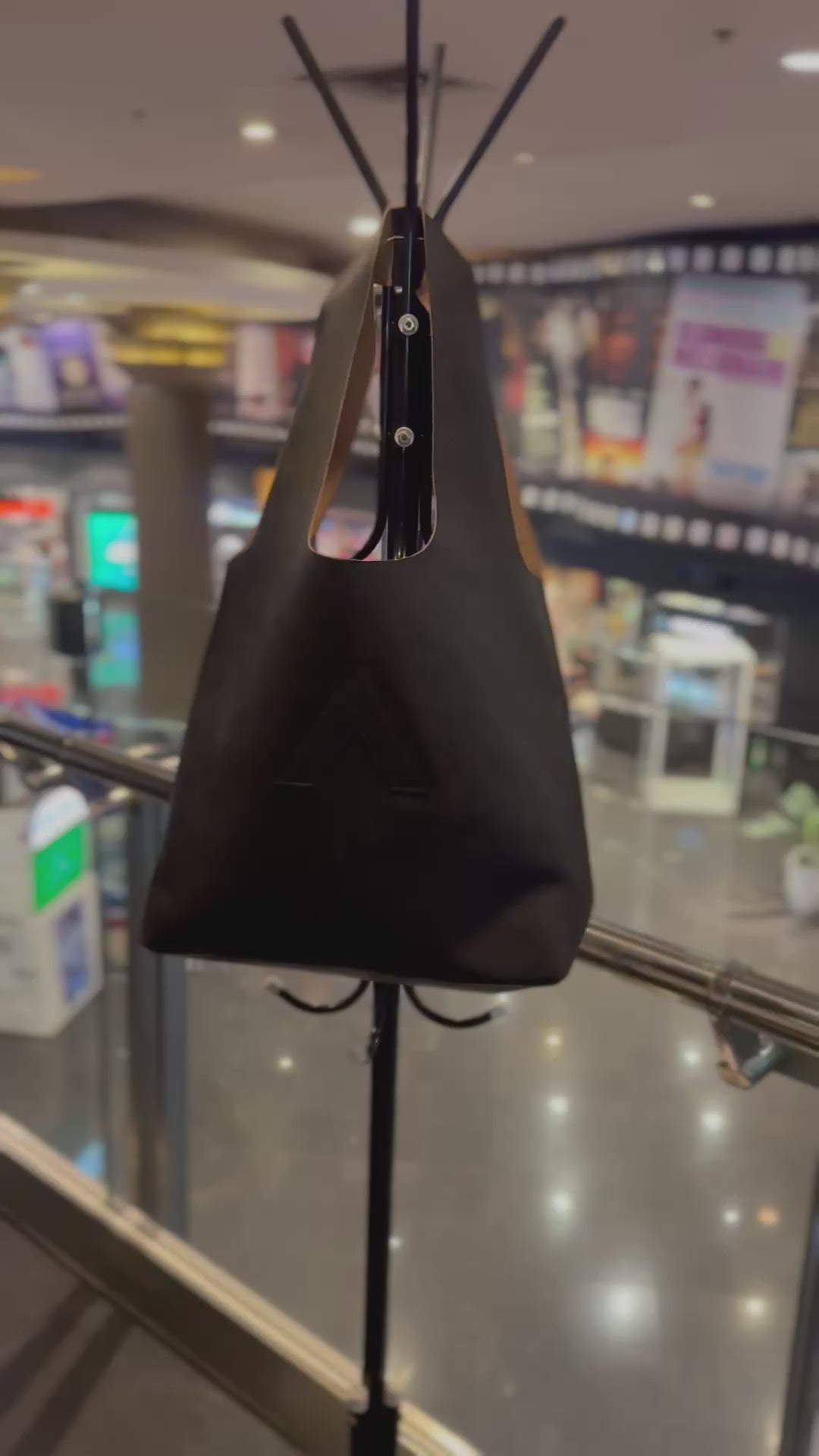 Arch Sack Repurposed Genuine Leather Tote - Black Grain