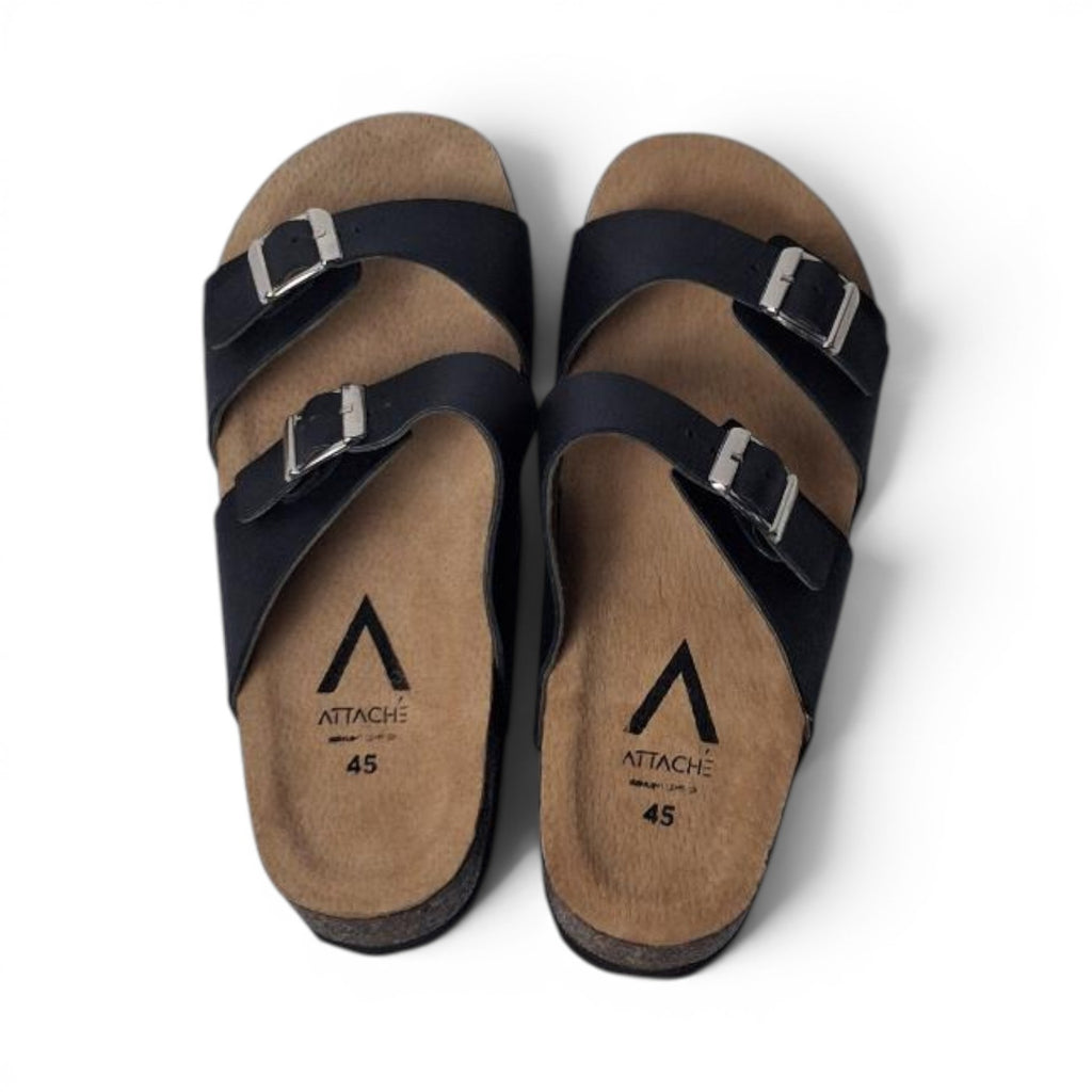 Mondeau Black Grain Leather Slipon