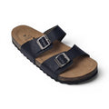 Mondeau Black Grain Leather Slipon
