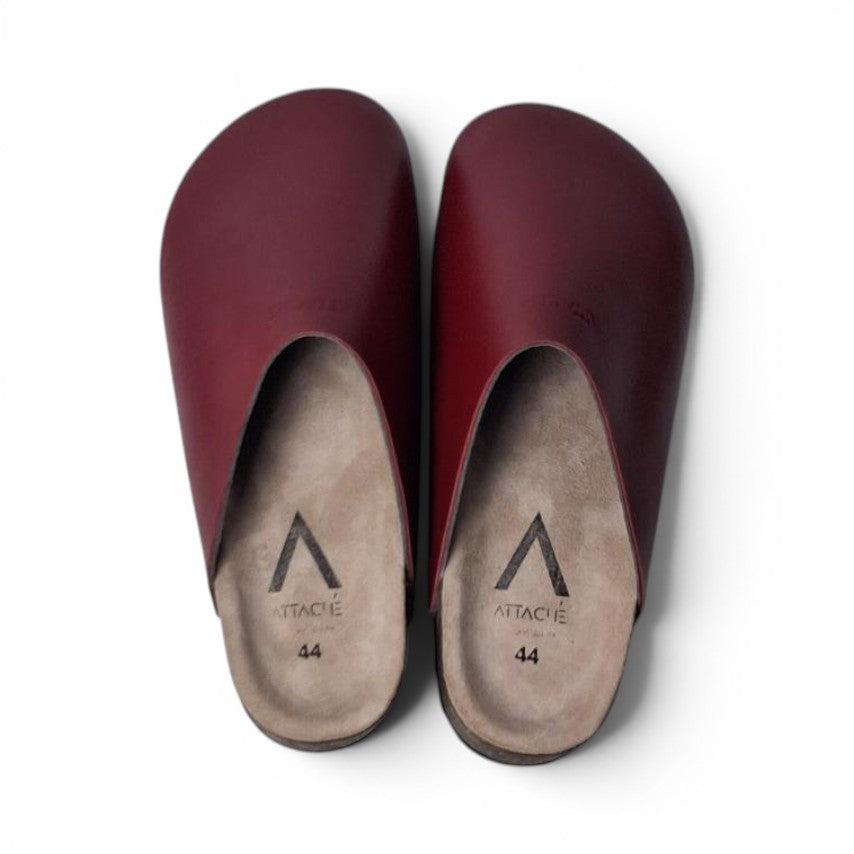 Mule V2 Red Napa Leather